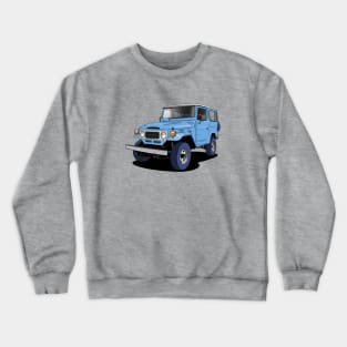 Toyota Land Cruiser FJ40 truck in blue Crewneck Sweatshirt